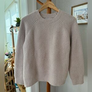 Barefoot Dreams CozyChic Taupe Pullover Sweater // M